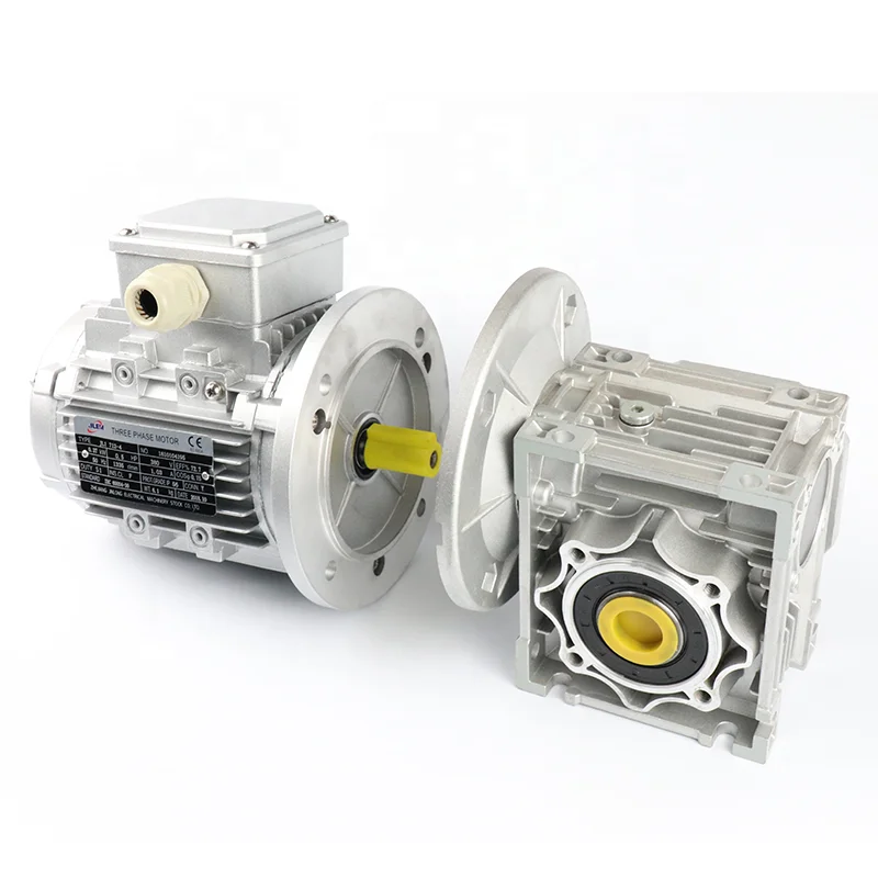 Asynchronous electric motor 0.55kw gear reduction motor nmrv50 worm drive gearbox for machine