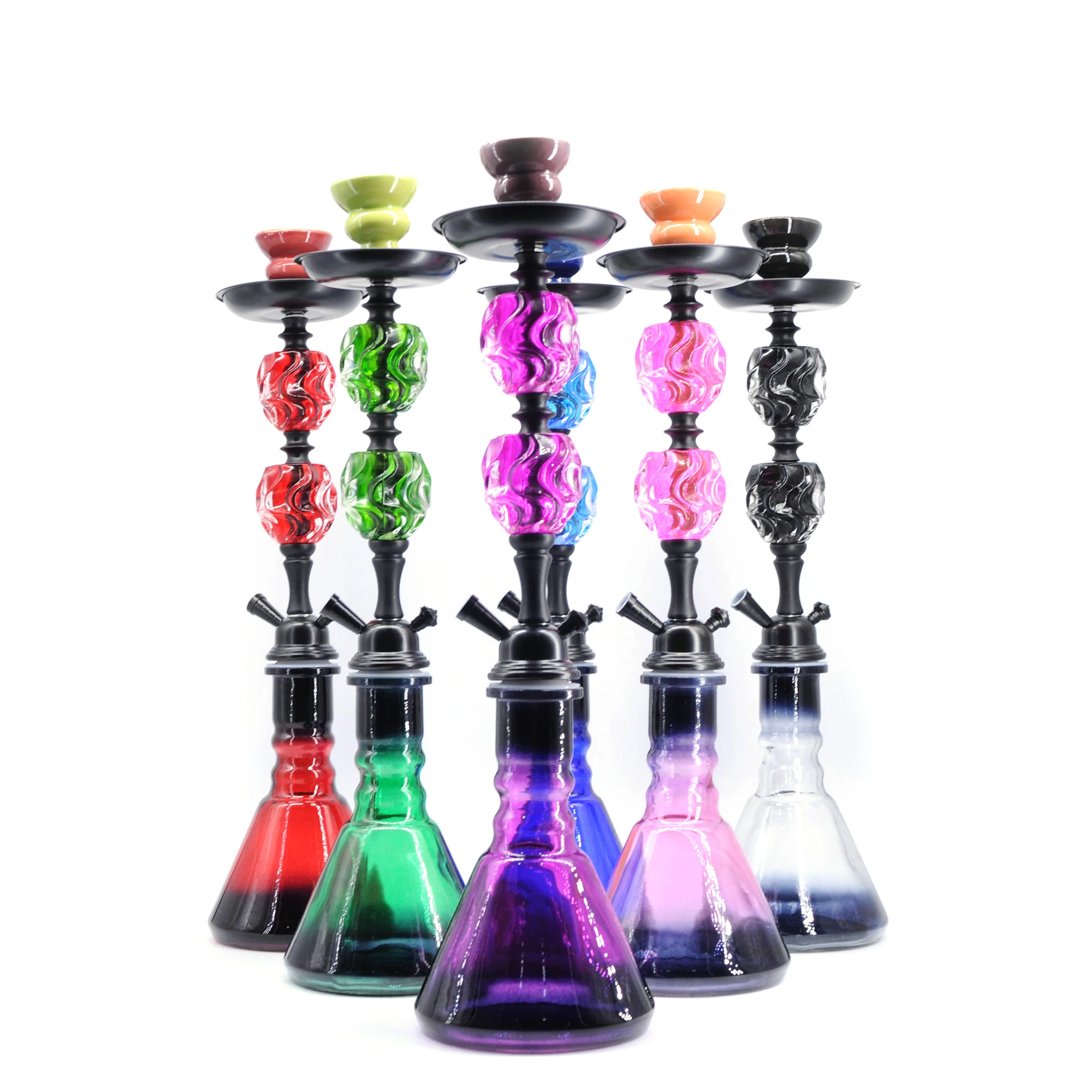 New Arrival wholesale Mixed Colors Middle Size Shisha Hookah Set Plastic Shisha Hookah