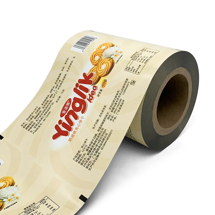 Cookies sachet packaging film roll chocolate customize printed BOPP aluminium laminated heat sealing mylar roll film