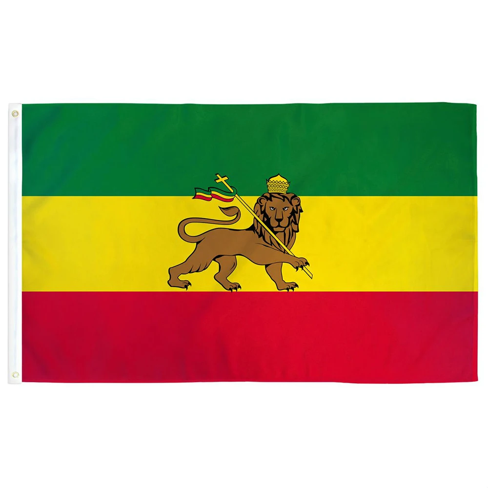 100% polyester 3x5ft custom outdoor flying Rasta weed flag with 2pcs grommets