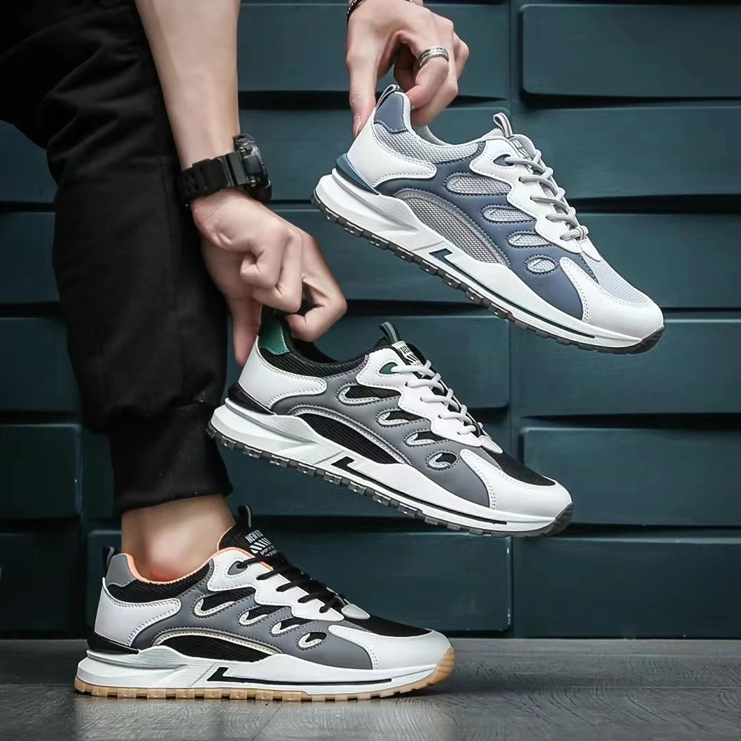 HM-1930 OEM Customized Lightweight Fashion men Sports Shoes Breathable Casual Walking Running Style Men Sneakers