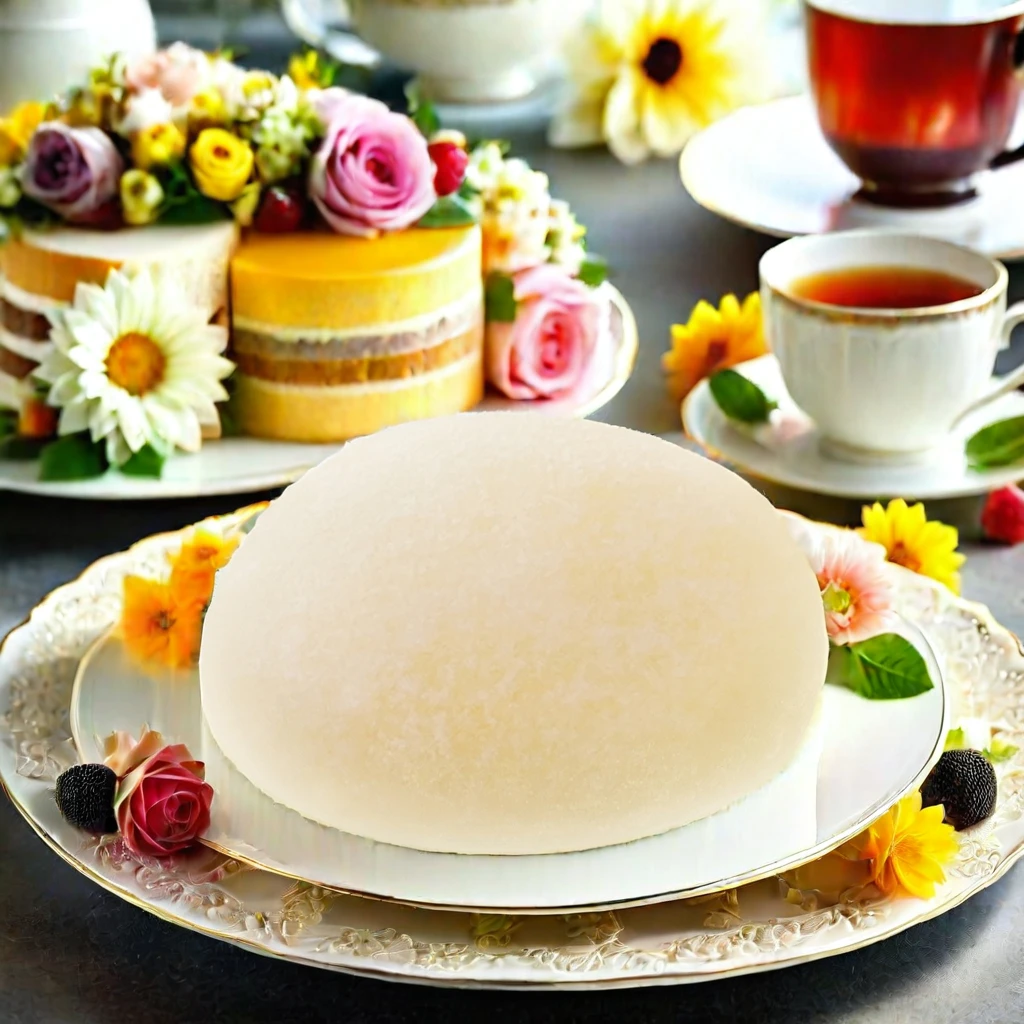 High Quality Soft Waxy Durian Snow Cheese Cake Creamy Flavor in Attractive round Pattern Packaged in a Box