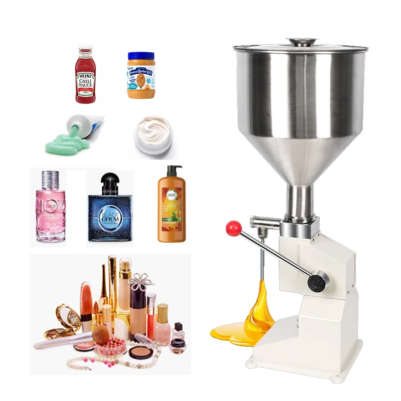 Honey paste perfume cream manual shampoo toothpaste hand fluid liquid filling machine manual viscous stainless steel