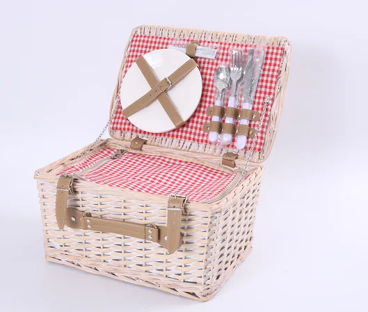 China Factory Price Natural Rattan Cheap Handmade Wicker Picnic Basket