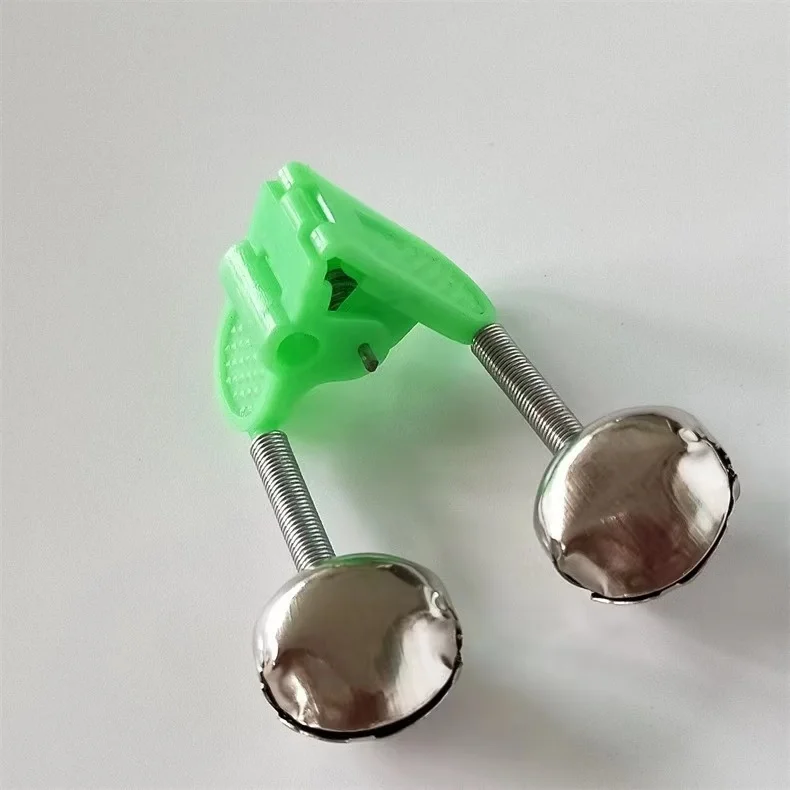 2024 New Arrival Finely Processed Bells Ring Colorful Plastic Fishing Rod Bite Alarms Clamp Tip Clip Accessory Outdoor Fishing