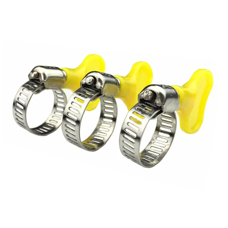 SS304 butterfly key adjustable turn key type hose clamp