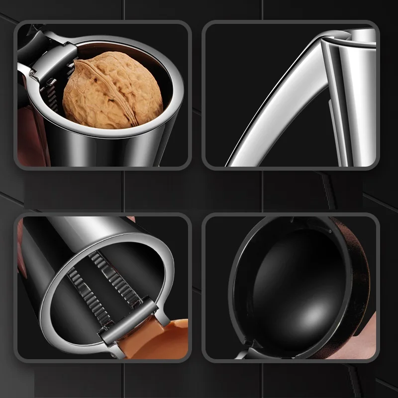 Hot Sale Convenient Funnel Shape Spatter-proof Nut Crackers With Lid Cover