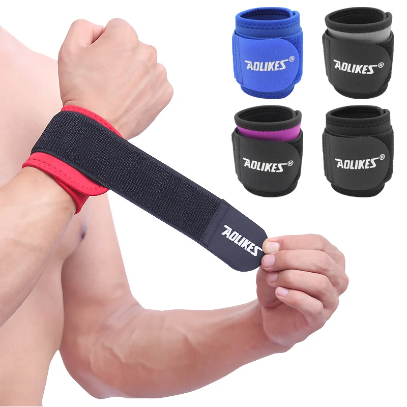 Aolikes 7936 Neoprene Wrist Brace Wraps Support For Weight Lifting hand support with adjustable wrist straps