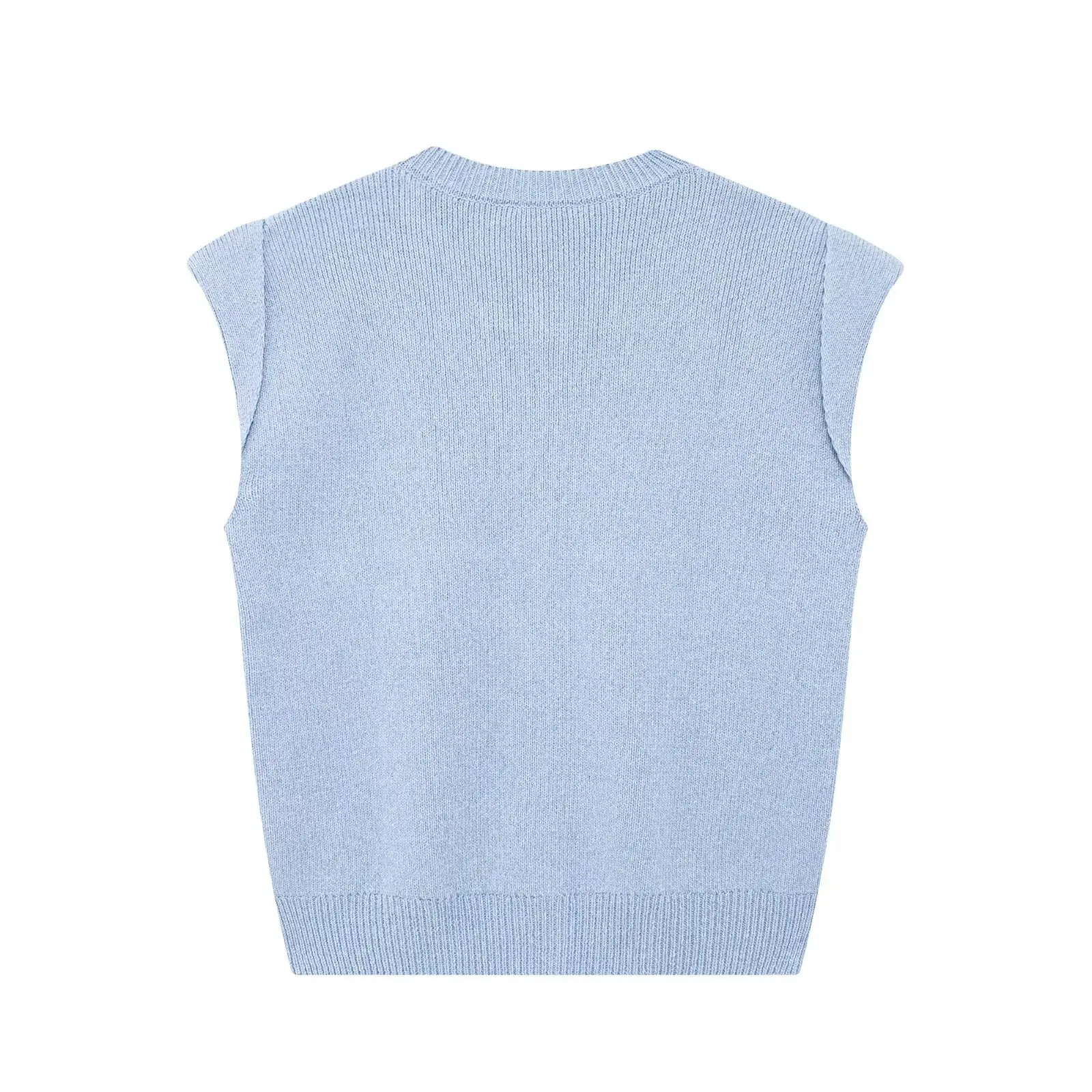 New Arrival Girls Knitted Sleeveless Button Sweater Vests For Women