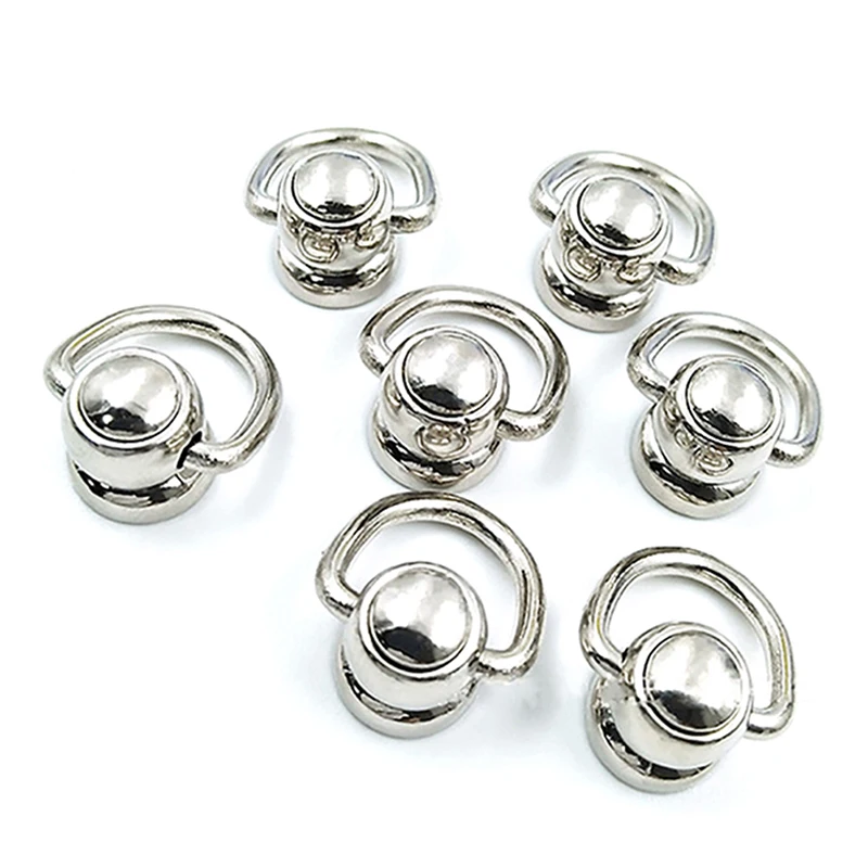 360 Degree Rotatable Ball Nipple Nail Studs with D Ring Post Head Studs Buttons With Screw For Bag