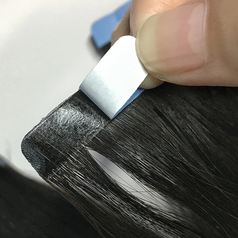 Wholesale vendor raw vietnamese hair wavy and curly double drawn tape ins hair extensions