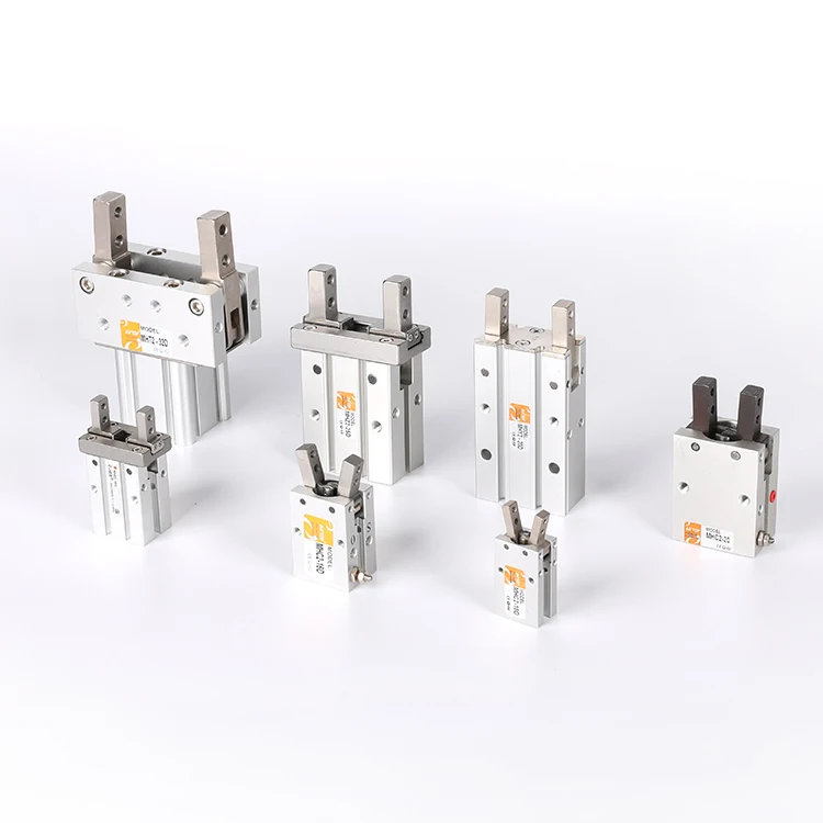 low price Aluminium Body Air Cylinder Mini Pneumatic Parallel Finger Cylinder MHC 2 Series single/double acting Cylinder