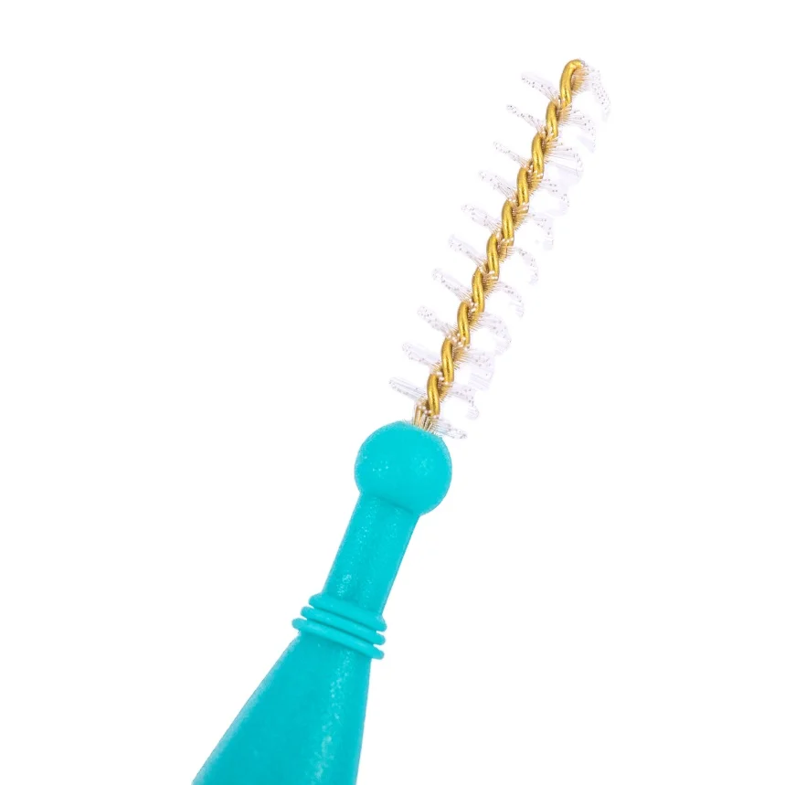 Round tip EVA interdental brush is sold in bulk for deep cleaning in home oral care.
