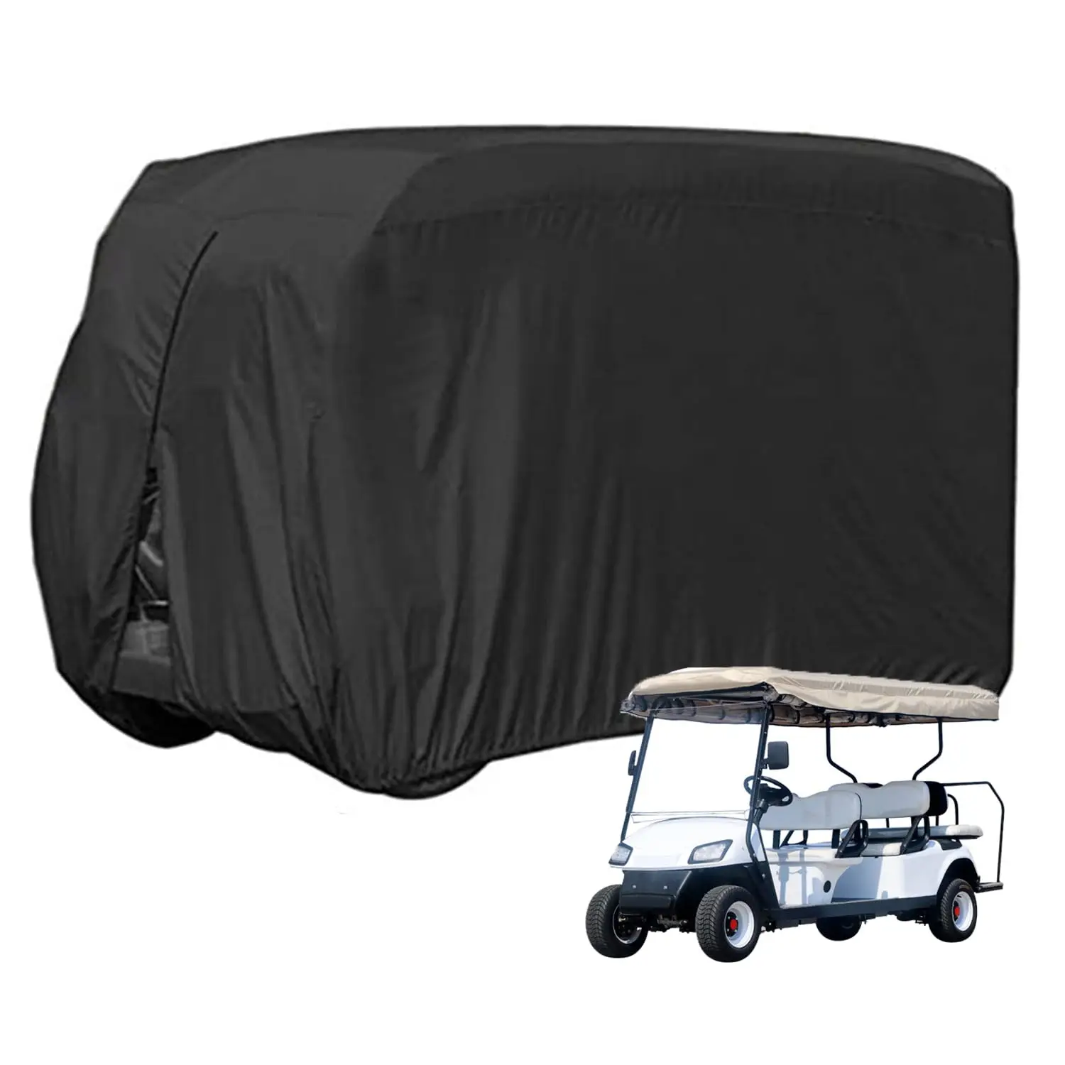 Custom Logo Waterproof Golf Cart Cover Universal Fits for Most Brand Sun Protection Dustproof Golf Cart Rain Cover