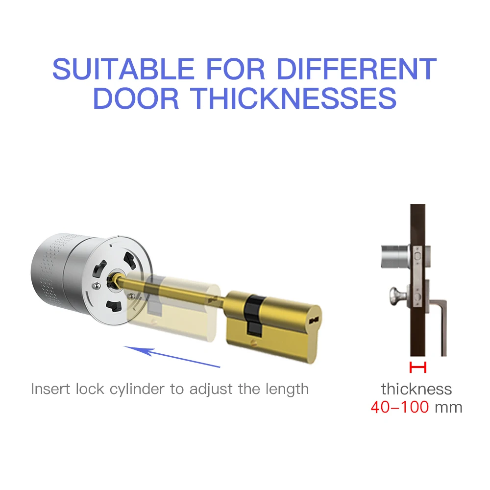 
M521 Big Motor Smart Lock Cylinder Support Multi-point Mortise Lock Auto Smart Door Locks for wooden doors 