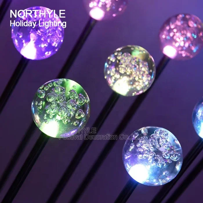 Оптовая продажа водонепроницаемая декоративная RGB-лампа для ландшафта наземная вставка светодиодные шариковые светильники праздника улицы сада
