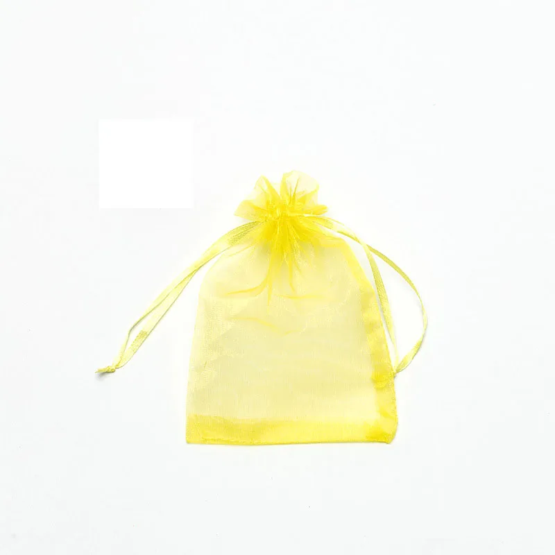 Wholesale custom logo packaging organza small large gift pouch wedding jewelry sheer organza bag with satin rope