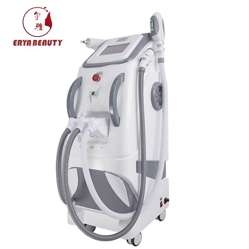 OPT+IPL+ELIGHT+RF+ND YAG LASER 3 in 1 multifunctional machine painless hair tattoo removal skin carbon peel