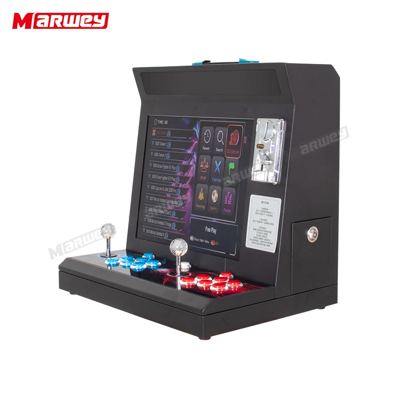 Custom Coin Operated Arcade Games Console Multi Game Classic Retro 3D Version Video Tabletop Small Bartop Game Machine