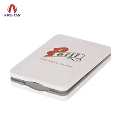 China Factory Custom Cigarette Box Hinged Metal Cigarette Case Rectangular Portable Cigarette Tin Box