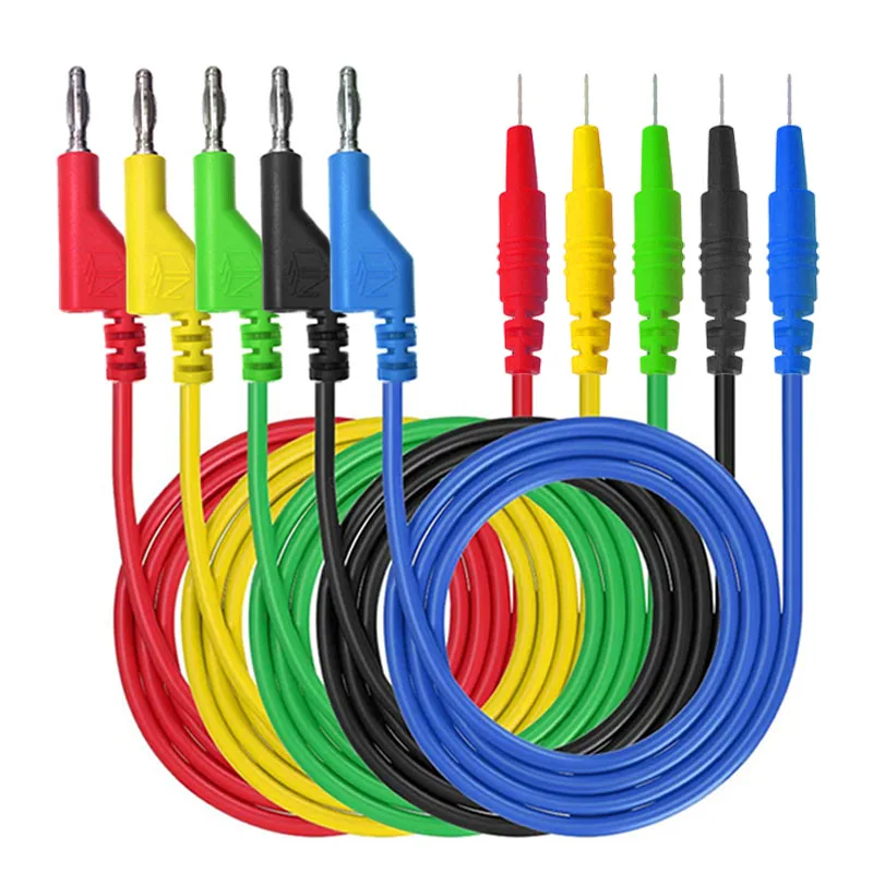 NUELEAD запатентованный никель 5 цветов сверхмощный двойной крокодил зажим тестовый свинцовый зажим набор ПВХ силиконовый кабель