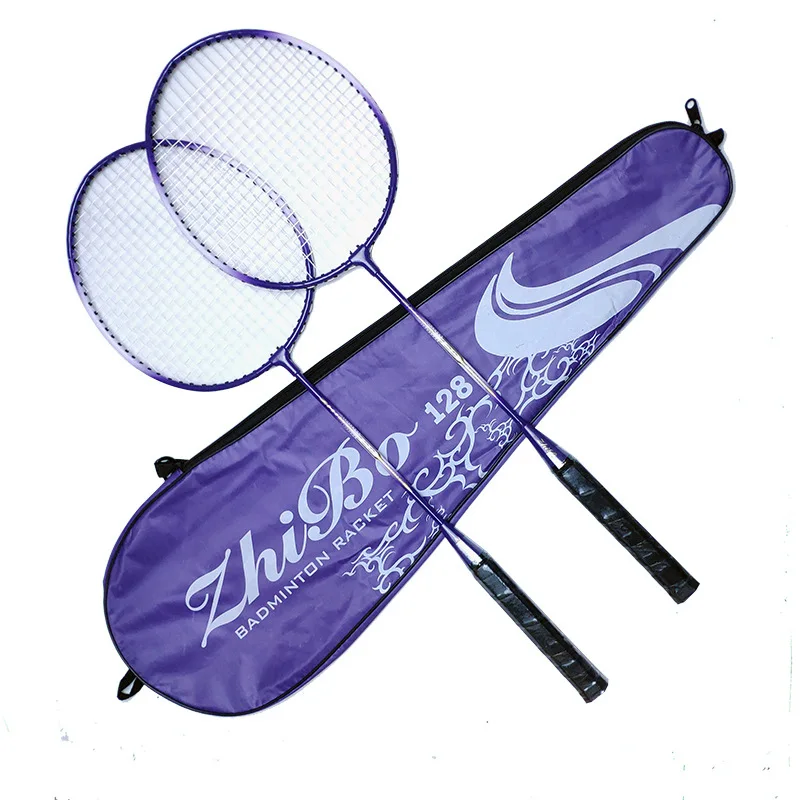 Wholesale 2 sets of alloy feather racket popular offensive badminton rackets