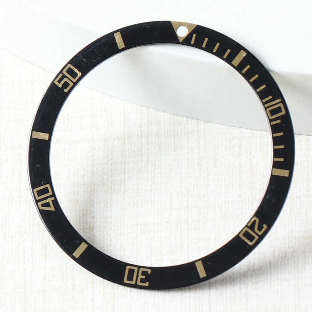 39mm 32.3mm Watch Flat Bezel Insert Aluminium For Mods NH35 NH36 Watch Accessories Case Ring Green Luminous Pearl Bezel