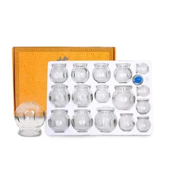 PZ Health Glass Cupping Therapy Set Vacuum Cupping Cups Chinese Color Box Ce Massage Medical Device Suction Cup Hijama Glass Cu