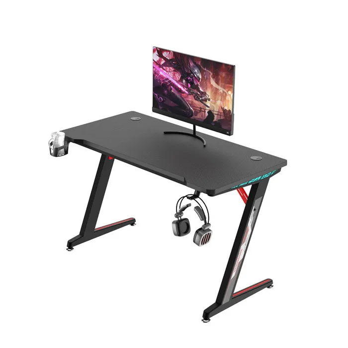 Gaming Table With Led Lights Pc Laptop Study Work Computer Gaming Desk