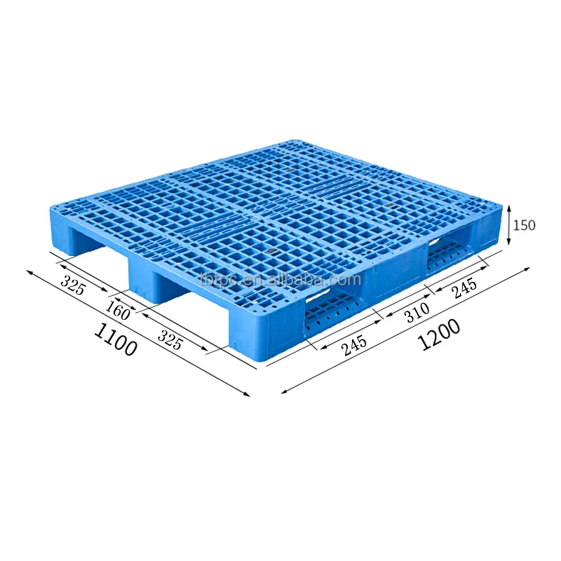 Hygienic Closed deck Moisture-proof single faced stackable rack able plastic pallet