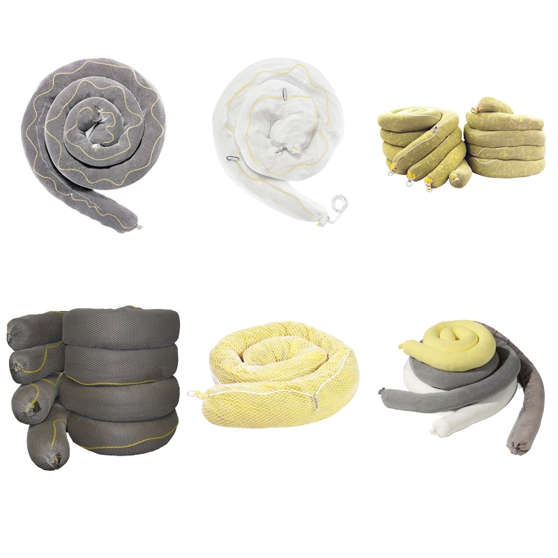 Oil Absorbent For Spill Professional Manufacturer 100%Pp 100% Polypropylene Polyethylene Outdoor Containment And Fuel Boom