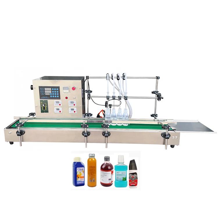 UBL Factory Desktop four nozzles electric liquid filling machine