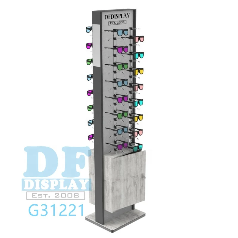 Custom optical store eyewear display cabinet metal glasses display stand cabinet sunglasses display expositor gafas de sol