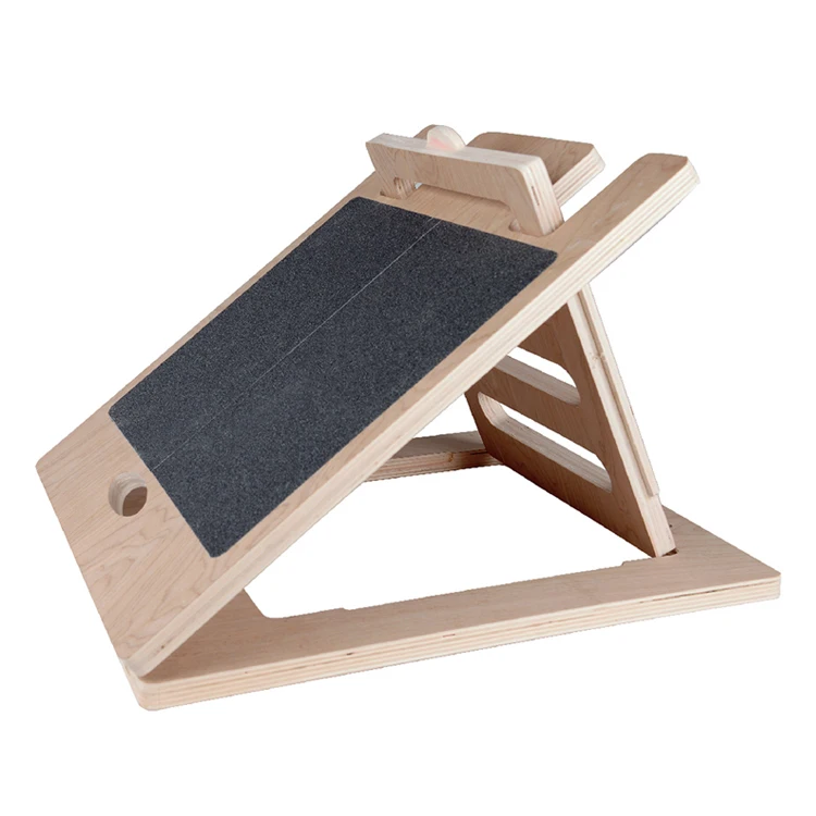 Best Choice Products Adjustable Incline Calf for Exercise Athletic Training Anti-Slip Surface Adult Wooden Slant Board