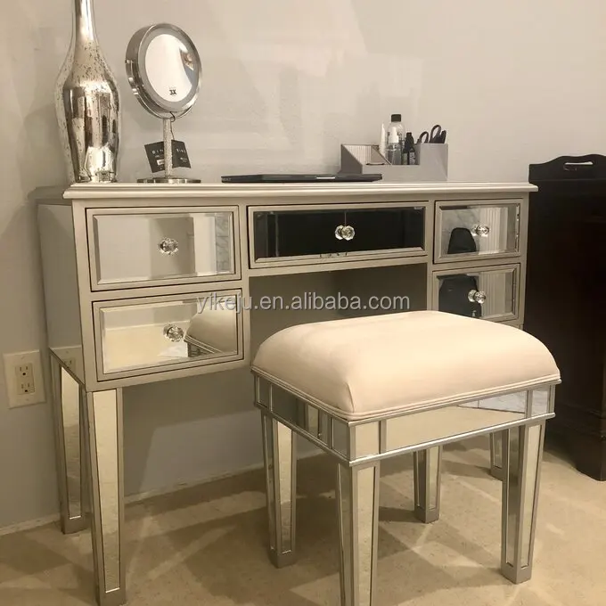 mirror dining table set chair excellent mirror dining room chair living room Makeup stool furniture  OEM Manufacture