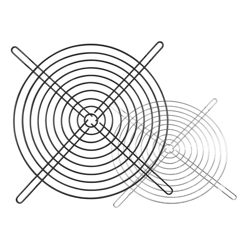 200mm Electroplated Black Silver AC DC Axial Fan Filter And Cooling Fan Guard Uni