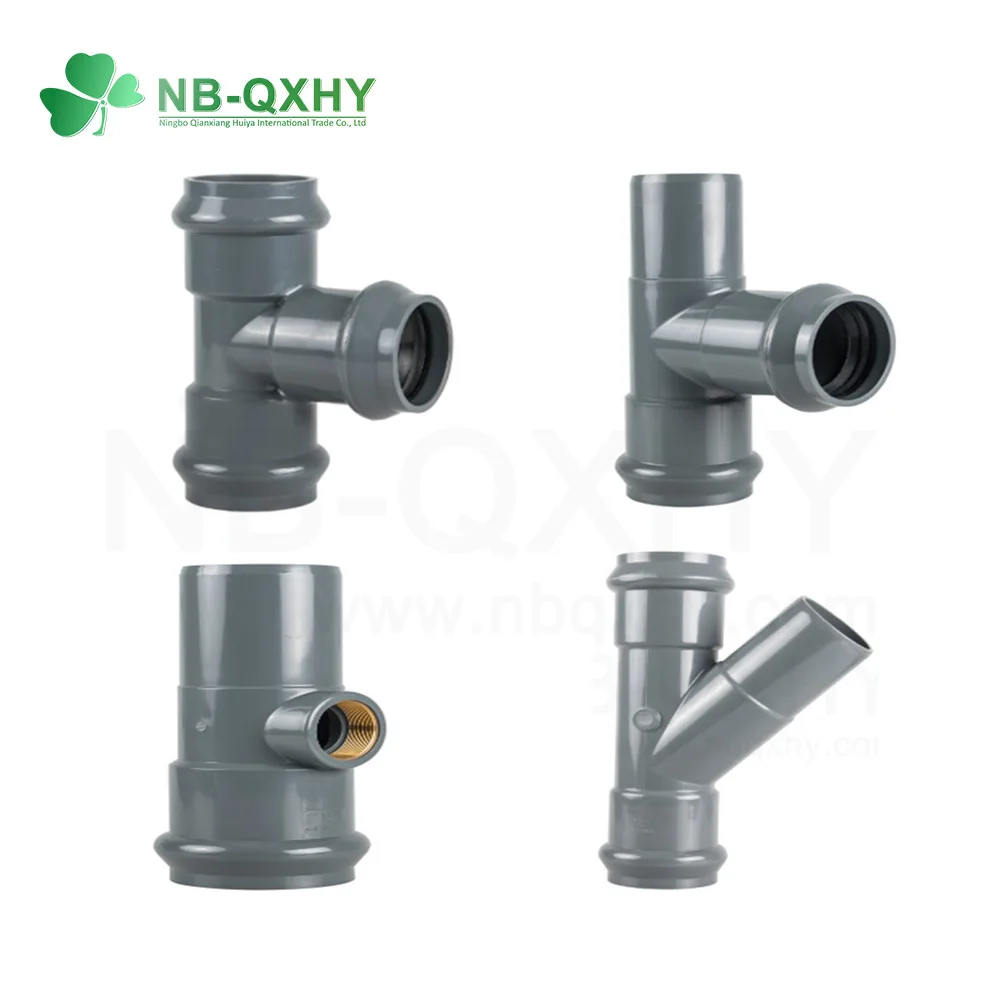 All Size Available DIN Standard Light Grey UPVC Plastic Pipe Fitting PVC Coupling Elbow Tee for Water Supply