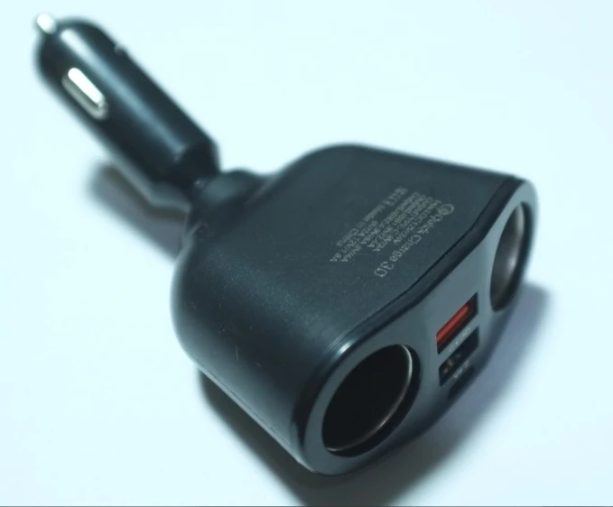 2 Way Car Cigarette Lighter Socket Splitter Dual LED 5V Mobile Phone Quick Charge USB Multi Phone Quick Cigar Lighter Extension