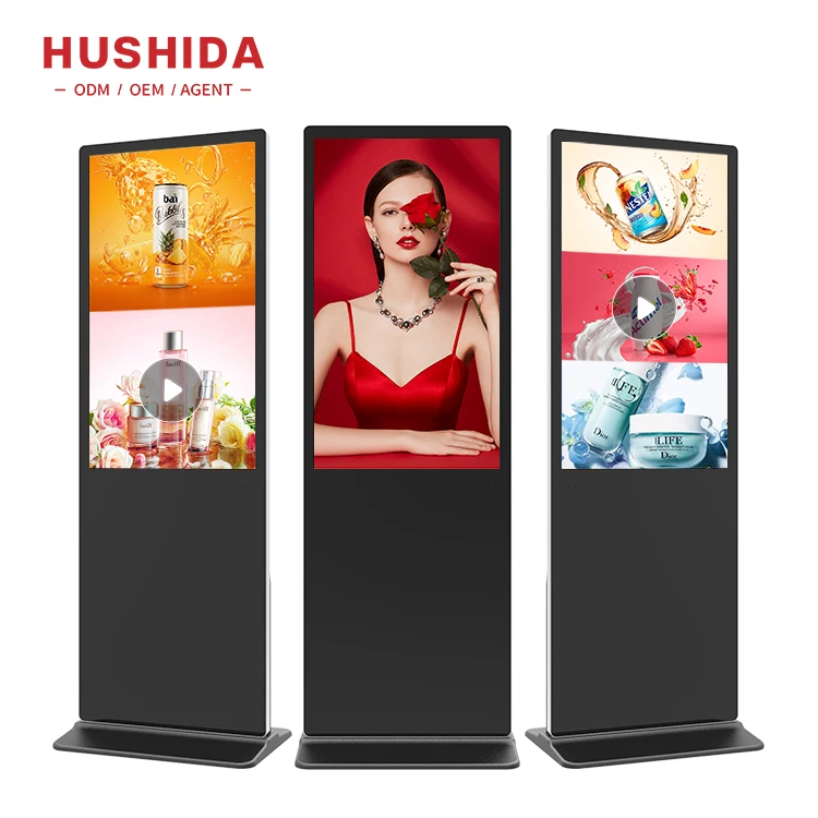 Wholesale touch screen display advertising floor standing advertisement screen 55 inch indoor digital signage