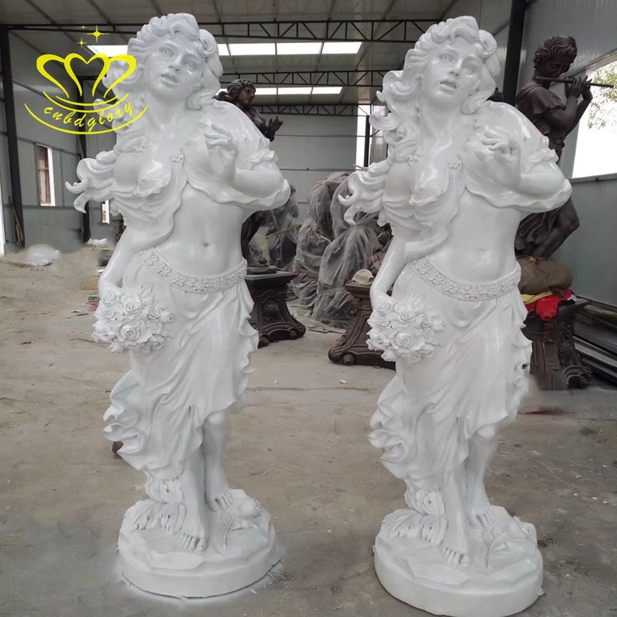 Outdoor Luxury garden plaza Street Landscape Design metal art Sculpture Bronze four seasons Goddess Statue