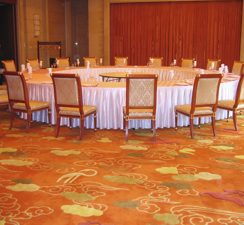 Full banquet hall carpet flooring handmade custom luxury carpet Comfortable and soft carpet  washable