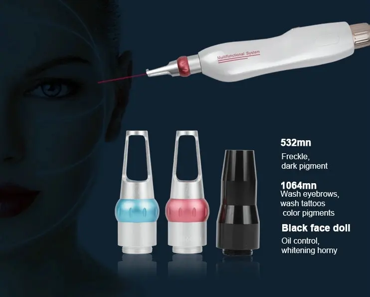 Multifunction portable 3 in 1 laser ipl nd yag rf handles cartridges laser tattoo removal hair remover beauty machine