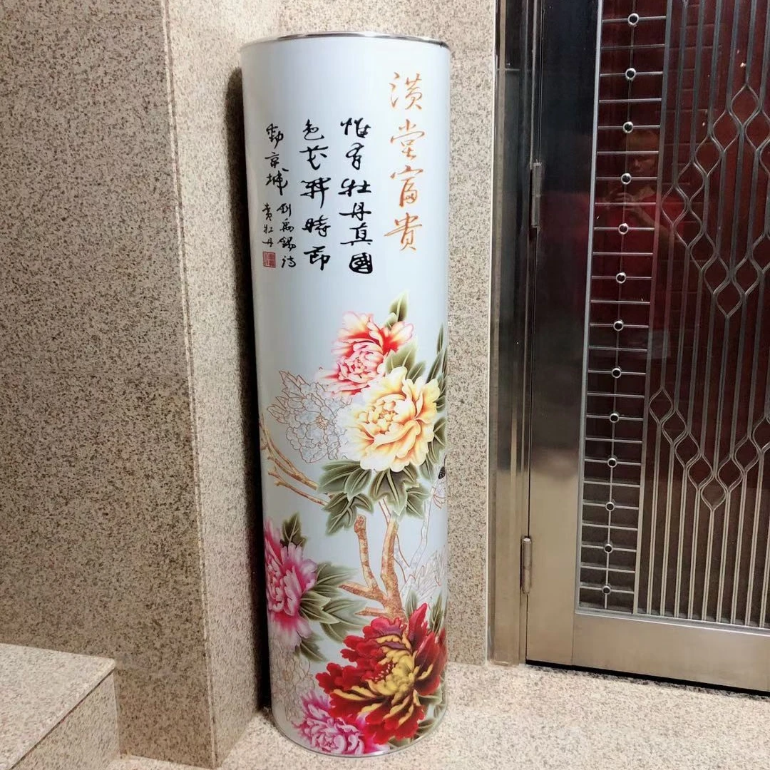 360 degree rotatable, Chinese style blue and white porcelain plum blossoms, orchid, bamboo and chrysanthemum Family harmony spac