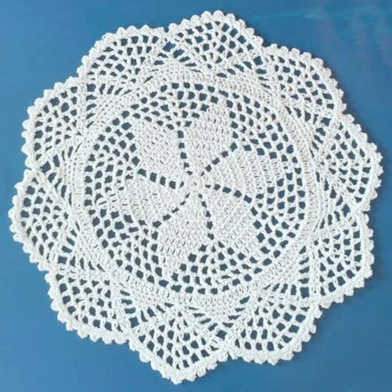 Small Crochet Cotton Lace Coasters Doilies White Round 4 inch Handmade Coaster