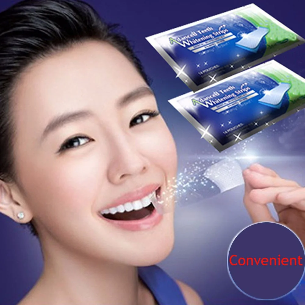 teeth whitening strips 14pairs/box 3D other teeth whitening accessories kit 28pcs/box mint flavor