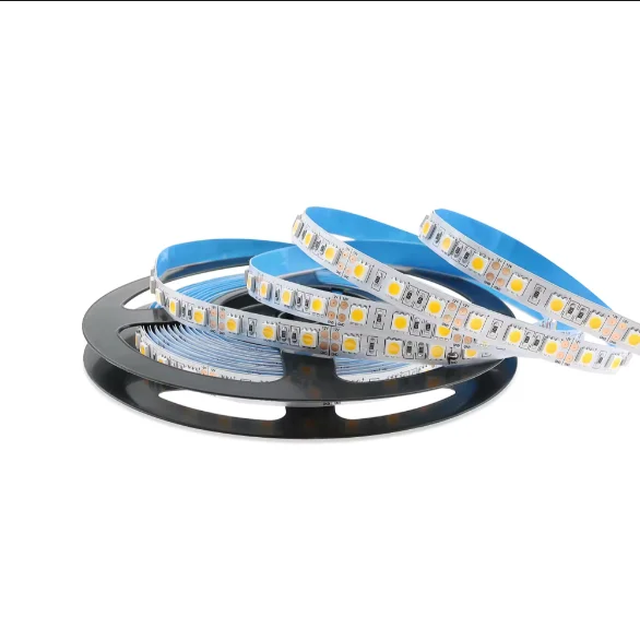 5050 RGB SMD гибкая светодиодная лента 12 В/24 В 60 светодиодов теплый белый светильник 24 Светодиодная