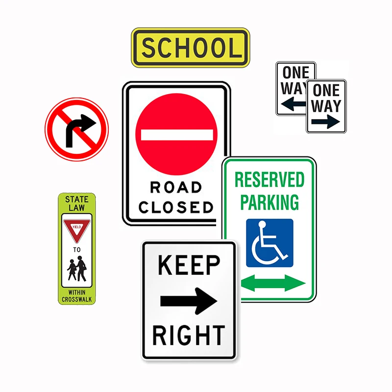Customized High Visibility Speed Limit Metal Aluminum Retro Reflective Road Traffic Symbol Sign Board Signage For Roadway Safety