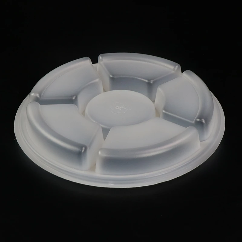 6 In 1 White Insert Inner Tray Packaging Round Box With Inner Tray Food Blister Inner Tray