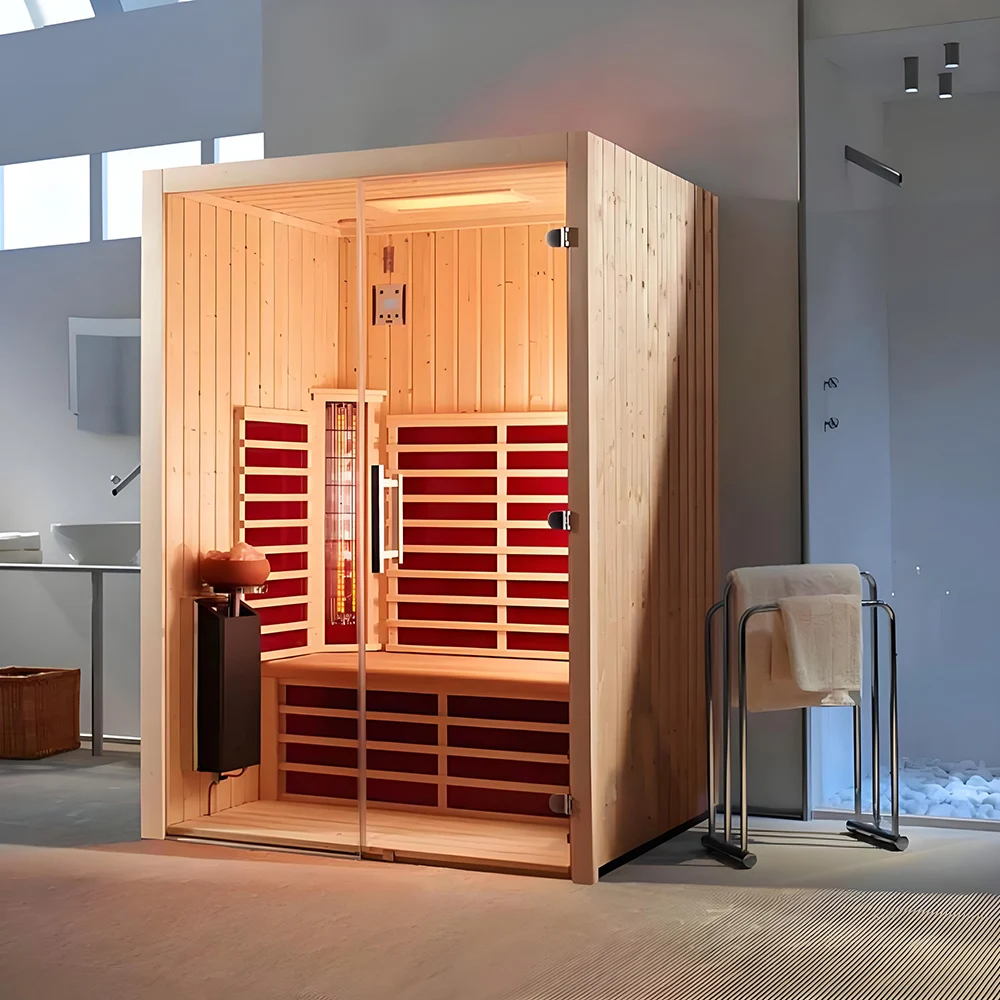 Hemlock/Красный Кедр из массива дерева дальняя инфракрасная парная 3-9kw электрическая сауна 