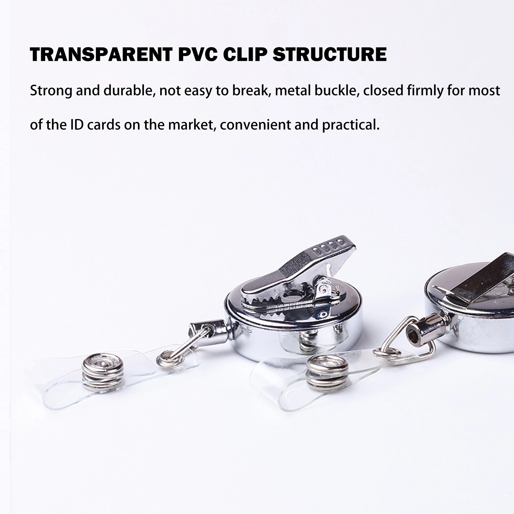 32mm Silver Metal Retractable Badge Reel ID Name Card Alligator Buckle Clip Swivel Spring Clip for Badge Holding and Accessories